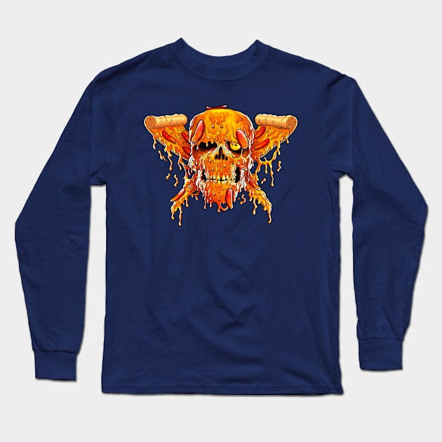 Death By Pizza Long Sleeve T-Shirt by tommartinart